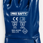 دستکش نیتریل ساقه بلند هرکولس ساخت کارخانه میداس سیفتی به سفارش prosafety